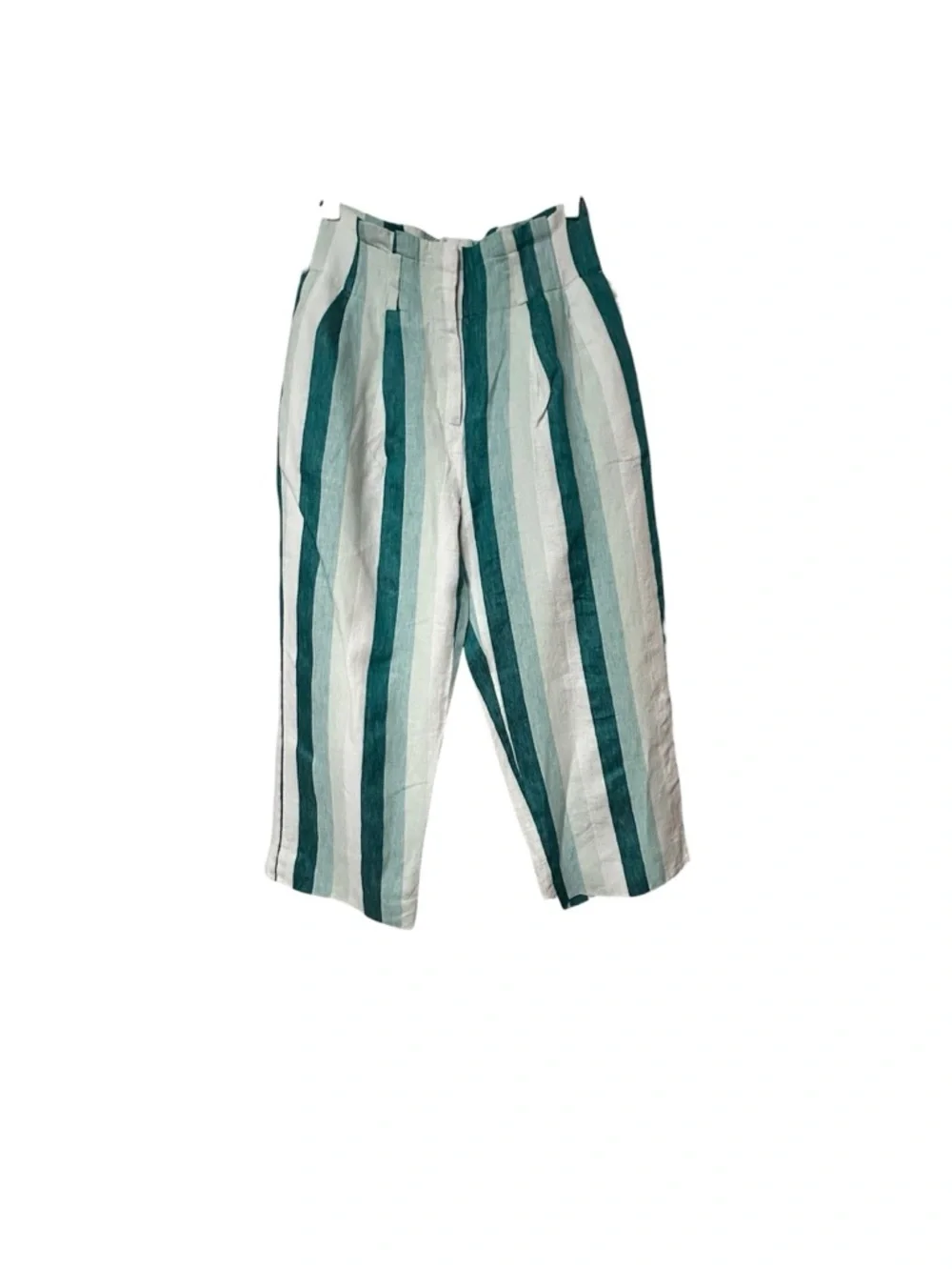 J. Crew linen cabana stripe crop pants
